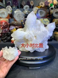 power crystal authentic energy booster 负能量转换、好能量聚集💪 骨干天然白水晶簇💯 骨干权杖大晶柱🔮 全水晶体原矿 透光晶体✅ 🆓附送特制实木底座 整体高total height: 22cm 底座宽width: 25.5cm x 19cm 总重total weight: 4.85kg 白水晶高height: 19cm 宽width: 21cm x 16.5cm 重weight: 4.15kg Negative Energy Transform