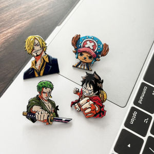 Bandai | Bộ 4 Ghim Cài Áo Men Hình Nhân Vật Hoạt Hình Phi Đội Cướp Biển Nhân Vật Phiêu Lưu Anime Huy Hiệu Kim Loại Dành Cho Áo Khoác Ba Lô