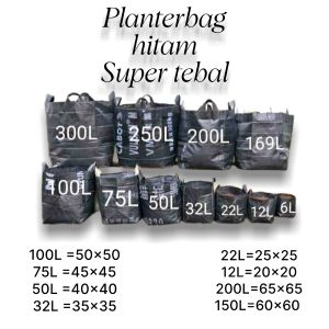 grosir planterbag 100liter tebal hitam hijautermurah tahan lama