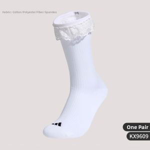 adidas | Breathable Lace Trim Crew Socks