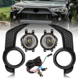 For Toyota 4 Runner 2014 2015 2016 2017 2018 2019 2020 2021 LED Fog Lamps Daytime Running Lights Front Bumper Daylights 12V
