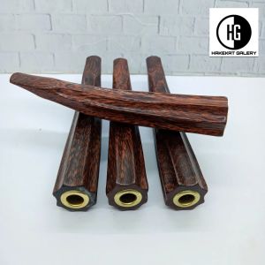 pipa once cangklong kayu galih asem model belimbing segi delapan h630