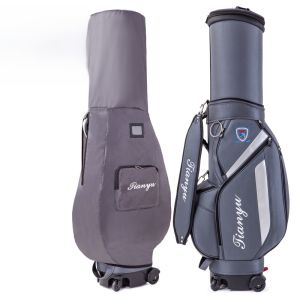 Golf Expandable Ball Bag Mens Standard Airline Check-In Multi-Functional Golf Club Bag with Dust Cover And Brake Wheels