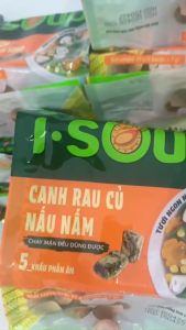 COMBO 6 Túi Canh Rau củ Nấu Nấm Sấy thăng hoa ISOSUP Chay Mặn dùng được