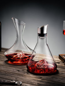 Crystal Wine Decanter Luxury Home Use Red Wine Aerator Mountain Glacier Fall Design Premium Feeling Wine Pouring Device