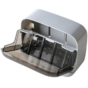 Wall Mounted Soap Holder Bathroom Self-Adhesive Flip Lid Double Drain Soap Box Waterproof Bathroom Sponge Organizer Accessories