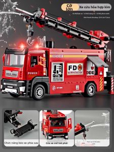 Đồ Chơi Xe Cứu Hỏa Điện Với Thang Nâng Hợp Kim Mô Hình Xe Trẻ Em
