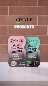 OVALE Real Clay Mask Sachet 10g / 15g | Masker Wajah Berubah Warna