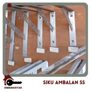 Ambalan Siku L Rak Dinding Fold Bracket Braket Meja SS Stainless Steel TEBAL
