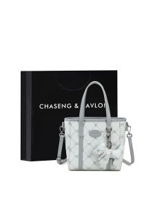 กระเป๋าถือทรงสี่เหลี่ยมทรงสี่เหลี่ยมขนาดใหญ่ความจุสูง กระเป๋าถือสไตล์อังกฤษสำหรับผู้หญิง กระเป๋าสะพายไหล่หนังวัวสองชั้น