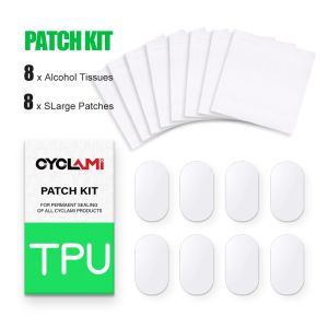 CYCLami Bike Inner Tube Tire Patch Patching Tools Repair Kit 8 Pieces Road MTB Folding Bicycle TPU Material Powerful Glue-free