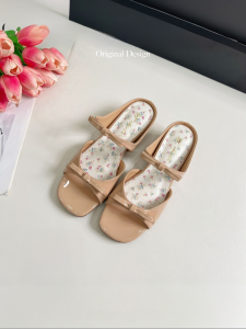 Floral Embellished Flat Heel Womens Sandals Open Toe Country Style Summer Outdoor Wear Slip-On Clogs Increased Height
