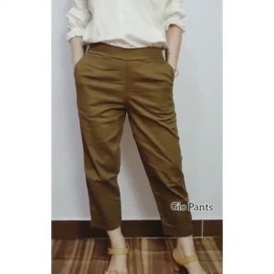 Celana Gio Pants 7/9 Twill Combed Premium: Celana Chinos Wanita 7/9 Stretch Tebal & Halus