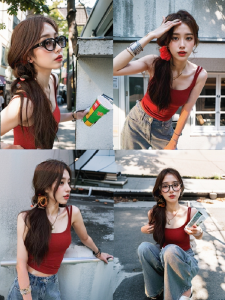 Fashionable Ultra-Elastic Slimming Womens Tank Top with Integrated Chest Pad Seven Colors Choice Summer New Style Short Length