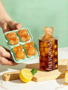 MODERN SWEETHOME | Cute Bear Shape Large Ice Tray Food Grade Silicone
