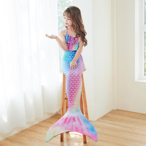 gumahus | Mermaid Performance Swimsuit Set with Fish Tail and Princess Skirt for Girls