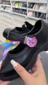 K รองเท้านักเรียนหญิง หนังดำ CARE BEARS CHAPPY รุ่น CB-9 Size 34-43