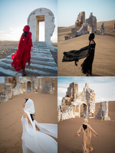 Elegant Long Shawl Headscarf with Draping Ribbons Ethnic Style Ideal for Travel Photography Ultra Lightweight Polyester Fiber