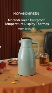 2L Thermos Hot Water Kettle Digital Temperature Display Stainless‑Steel Vacuum Flask Heat Preservation Water Bottle