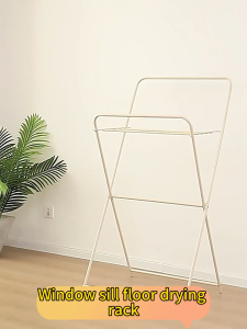 laundry rack Iron folding drying rack extra high black Foldable clothes drying rack Nordic style ins style