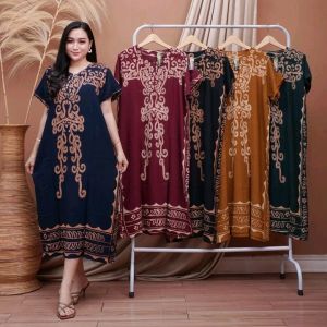 PAKET HEMAT 90Ribu 3PCS Daster Jumbo Busui Kancing Depan Kekinian Terbaru Termuraah Grosir