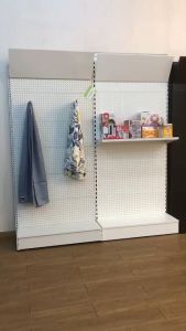 แถมตะขอให้2อัน!ชั้นแขวนโชว์สินค้าชั้นแขวนเครื่องมือชั้นขายของ(แบบบอร์ดแขวน)ขนาด93*35*200 cm.มีขาว-ดำราคาถูกจัดส่งใว