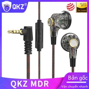 QKZ-MDR HIFI Tai Nghe Có Dây Stereo Flat Tai Nghe HD Mic 3.5mm Aux In-Ear Âm Nhạc Thể Thao Tai Nghe Chơi Game Trình Điều Khiển Năng Động