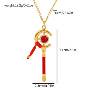Bandai | New Anime Necklace Frieren Magic Wand Decoration Cosplay Props Cute Pendant Hanging Ornament Role Play Neck Chain Gifts
