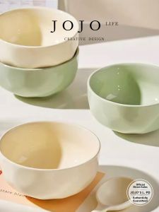 Cream-style Ceramic Rice Bowl