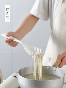 Large Strainer Spoon Kitchen Noodle Soup Egg Cooking Utensil Plastic Handle Filter Net Spoon Home Use Cooking Tool
