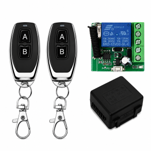 FUNNYSHIELD 433Mhz Remote Control Wireless Switch DC 12V RF 10A Relay Receiver and 2CH Transmitter For Door Electromagnetic Lock