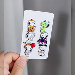 Bandai | Bộ Ghim Cài Áo Hình Hoạt Hình Halloween - Mẹ Ma Ma Cà Rồng Chú Hề Bí Ngô Ma - Trâm Cài Áo Cho Ba Lô Và Phụ Kiện Quần Áo