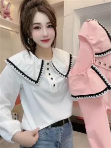 Fashionable Doll Collar Loose Long Sleeve Womens Shirt Ageless Style Autumn New Arrival Slimming Versatile Chinese Production
