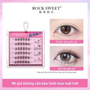 ROCK SWEET | Mi Giả Phân Đoạn Cong Bông Đầy Dán Tự Nhiên