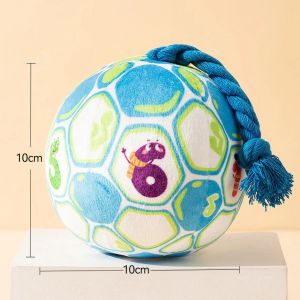 Cute Dog Chew Ball with Bell and Rope Soft Elastic Animal Pattern Musical Sound Durable Pet Toy for Indoor Outdoor Play Dog Foot