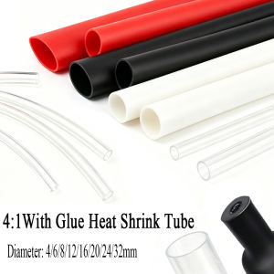 3/1 Meter 4/1 Heat Shrink Tube Thicken With Glue Dual Wall Tubing Diameter 4mm/6mm/8mm/12mm/16mm/20mm/24mm/32mm