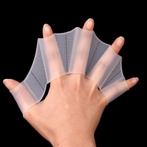 Outdoor Swimming Diving Silicone Half Finger Frog Hand Bladder Training Water Kicking Palm for Swimmers Fitness Enthusiasts