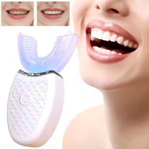 Portable U Shaped Type Toothbrush 360 Degrees Ultrasonic Children Whitening Silicone Automatic Electric Toothbrush