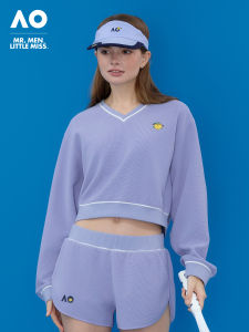 AO | New Womens V-Neck Waffle Tennis Training Sweatshirt Spring Wear