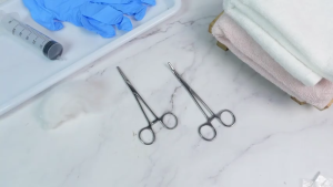 Stainless Steel Straight/Curve Hemostatic Forceps Stainless Kelly Locking Clamp Veterinary scissors deboning forceps