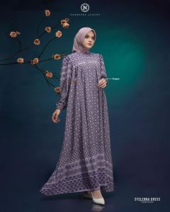 SYELENNA DRESS by Nadheera luxury Dress gamis muslim Isabella premium motif busui wudhu frendly gamis muslim wanita terbaru