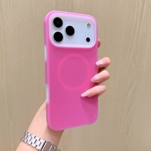 Fashion Fluorescent Jelly Silicone Magsafe Case For iPhone 17 Air 16 15 14 13 12 11 Pro Max Magnetic Shockproof Soft Phone Case