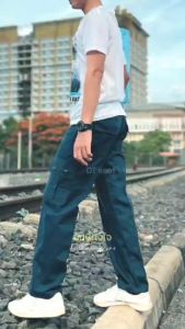 12สี มือ1 #ขาต่อ #กางเกงทรงลุงขาต่อ #กางเกงขายาววินเทจ #DK ฟรีไซส์เอวสม็อค.