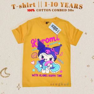 kaos atasan baju anak kuromi alanes estimasi anak perempuan usia 1 sampai 10 tahun cetak DTF