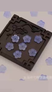Thủy tinh nội địa 13mm nhiều màu sắc hoa năm cánh giả vỏ sò hoa mai phong cách cổ điển Phụ kiện trang sức DIY