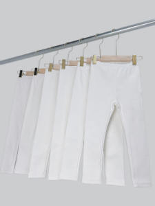 Comfortable Elastic Solid Color Long Pants Spring Autumn Pure Cotton Base Layer Trousers for Girls Casual Style All Seasons