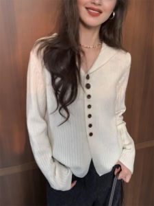 QINGNAER | Retro Casual Large Size Womens Knitted Cardigan