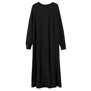 AMII | Simplicity Loose Elastic Raglan Sleeve Knit Dress