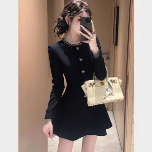 QFN | Elegant Audrey Style Slimming Black Dress