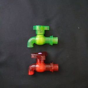 KRAN AIR PLASTIK TRANSPARAN 1/2 INCH - Kran Air Bening Baling Segi 3 Harga satuan